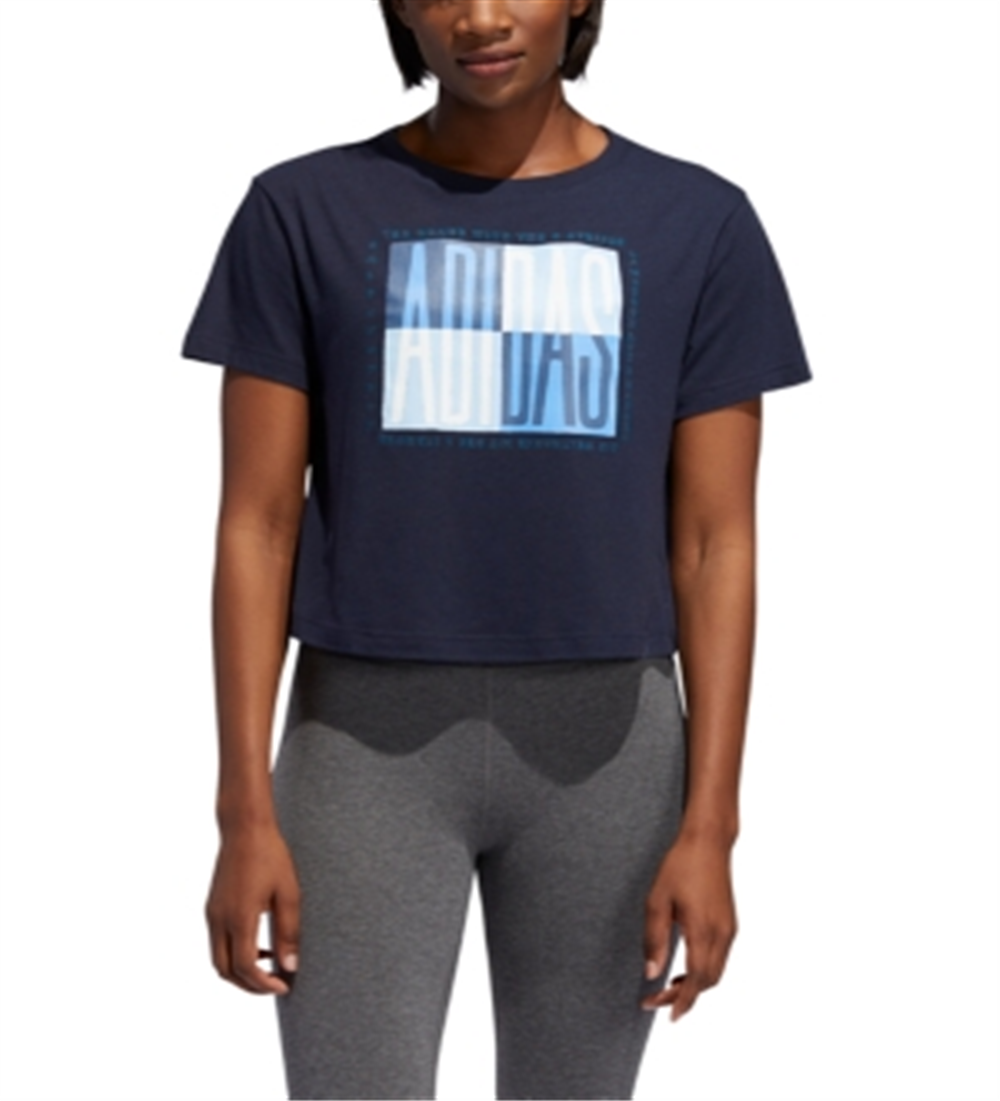 Adidas Women's Global Citizen Essentials T-Shirt Blue Size XX-Large