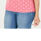 Charter Club Women's Printed Polo Top Pink Size Large