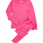 Max & Olivia Little & Big Girl's 2 Pc Base Layer Top & Pants Set Pink Size XL