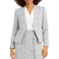 Calvin Klein Women's Tweed Open Front Blazer Gray Size 4