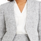 Calvin Klein Women's Tweed Open Front Blazer Gray Size 4