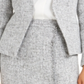 Calvin Klein Women's Tweed Open Front Blazer Gray Size 4