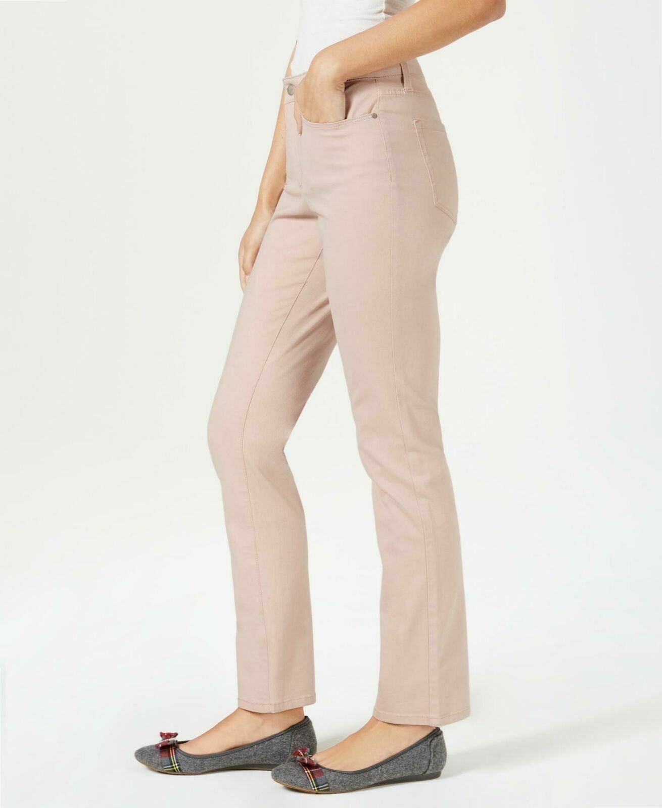 Charter Club Women's Lexington Straight Leg Jeans Almond Size 16S