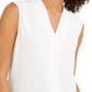 Calvin Klein Women's Sleeveless V Neck Woven Blouse White Size Small