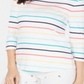 Charter Club Women's Cotton Striped Top White Combo White Size Petite Small