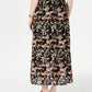 Style & Co Women's Printed MIDI Hi Lo Skirt lack Size Petite Small