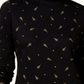 Karen Scott Women's Tree Print Mock Neck Top Black Size Petite S