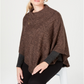 Karen Scott Women's Envelope Poncho Brown Size S/M