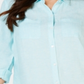 Charter Club Women's Linen Shirt Blue Size X-Small