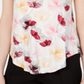 Alfani Women's Floral Short Sleeve T-Shirt Top Brown Size Petite Large