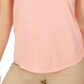 Style & Co Women's Burnout V Neck T-Shirt Orange Size S