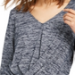 INC International Concepts Women's Shine Twist Front Top Blue Size XS