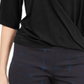 Alfani Women's Twisted Elbow Sleeve Top Black Size Petite