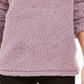 Style & Co Women's Faux Sherpa Cowlneck Sweater Purple Size M