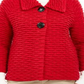 JM Collection Women's Holiday Party Textured Sweater Jacket Red Size X-Small