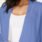 Charter Club Women's Geo Stitch Completer Sweater Blue Size Petite Medium