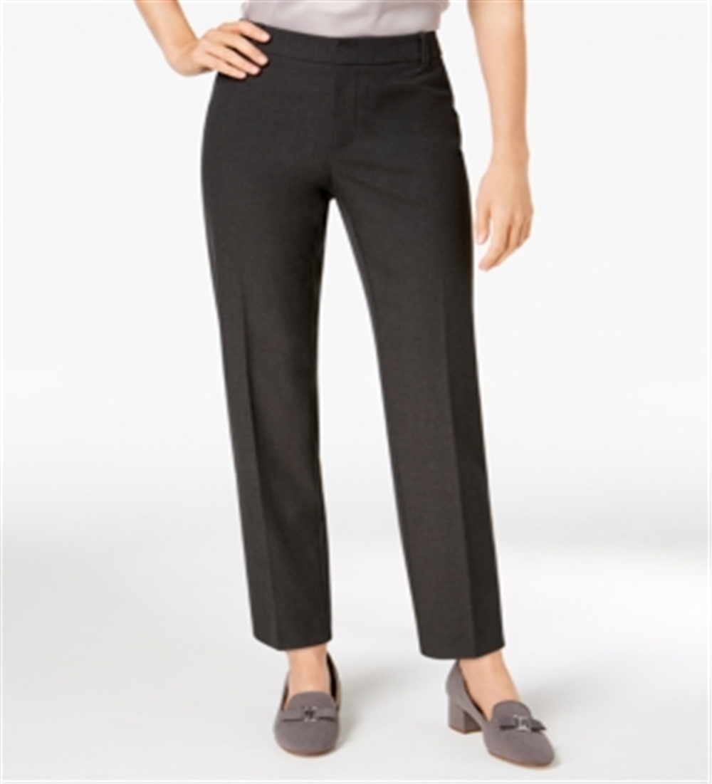 Charter Club Women's Slim Leg Ankle Pants Gray Size 6 Petite