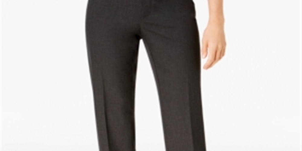 Charter Club Women's Slim Leg Ankle Pants Gray Size 6 Petite