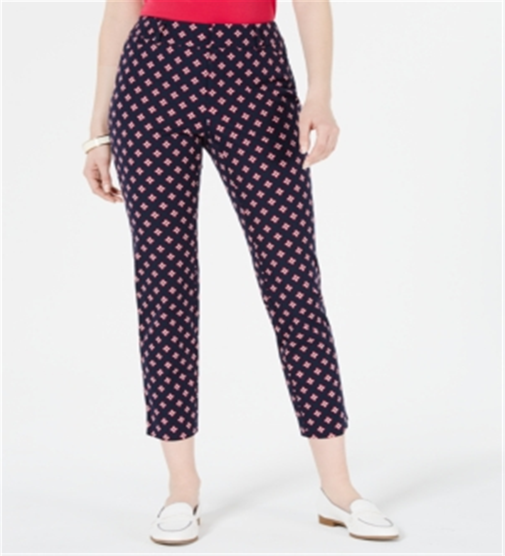Charter Club Women's Printed Capri Pants Blue Size 6