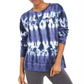 Tommy Hilfiger Women's French Terry Tie-Dye Sweatshirt Blue Size S