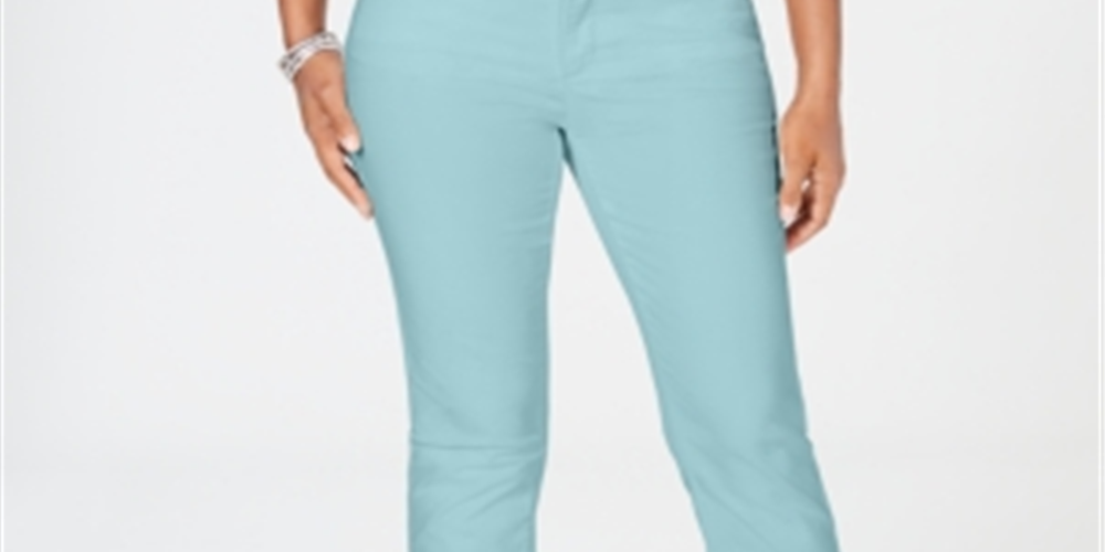 Charter Club Women's Lexington Tummy Control Straight Leg Jeans Blue Size 10