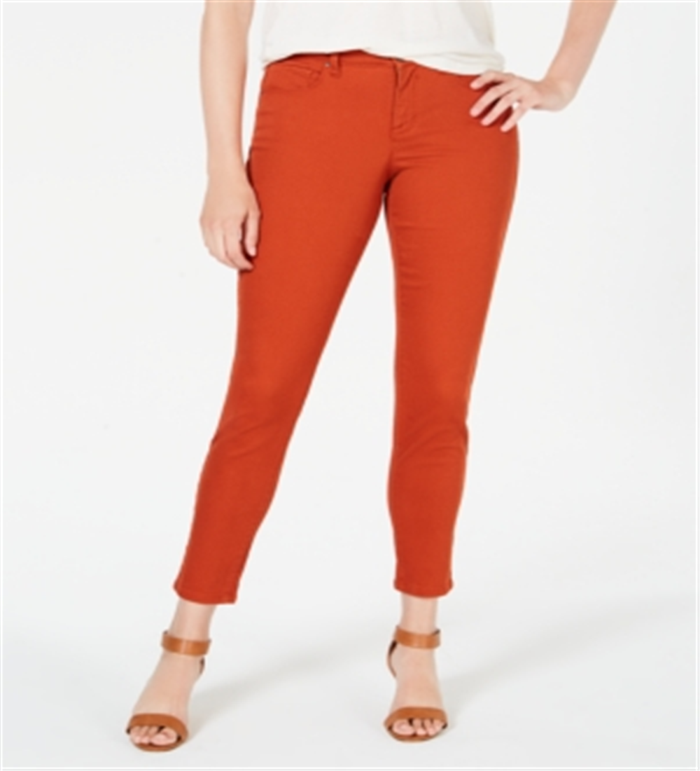 Style & Co Women's Curvy Fit Skinny Fashion Jeans Copper  Size 8