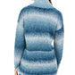 Style & Co Women's Teal Color Block Long Sleeve Turtle Neck T-Shirt Sweater Blue Size Petite Medium