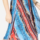 INC International Concepts Women's Printed Cold Shoulder Dress Blue Multi Size 12 Petite
