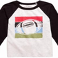 फर्स्ट इंप्रेशंस बेबी बॉयज़ रैगलान फुटबॉल टी-शर्ट ग्रे साइज़ 6-9 महीने