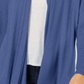 Karen Scott Women's Open Front Knit Cardigan Blue Size Petite S