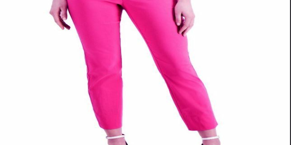 Charter Club Women's Chelsea Tummy Control Skinny-Leg Ankle Pants Pink Size 14