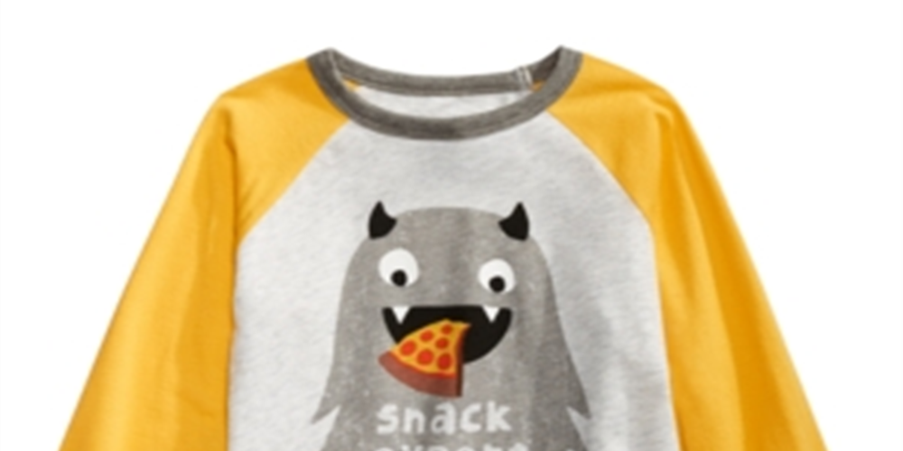 First Impressions Baby Boy's Colorblocked Raglan Snack Expert T-Shirt Gray Size 24MOS