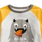 First Impressions Baby Boy's Colorblocked Raglan Snack Expert T-Shirt Gray Size 3-6MOS