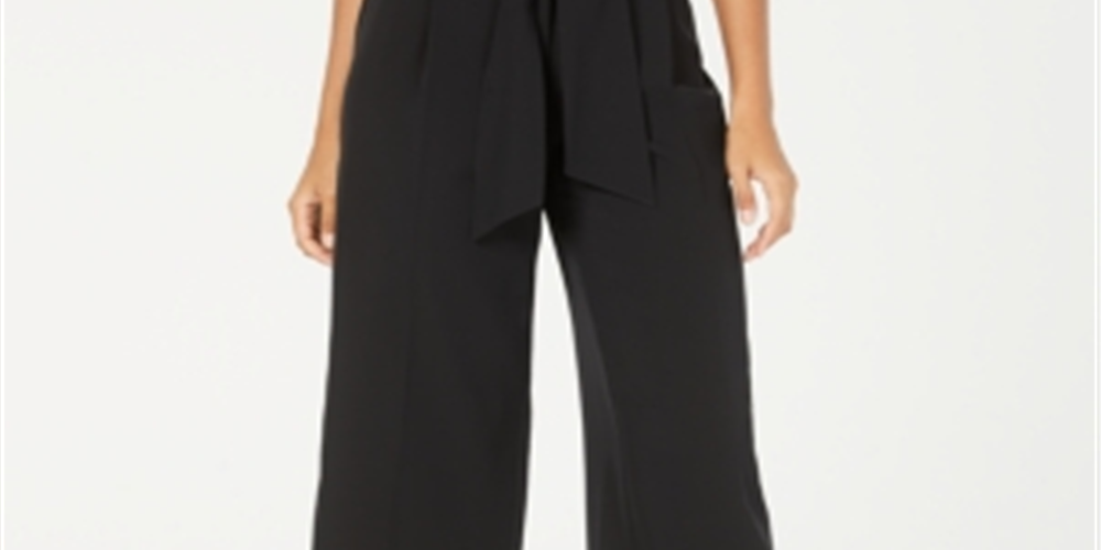 Alfani Women's Belted Culotte Black Size 10 Petite