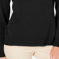 Karen Scott Women's Button Shoulder Sweater Black Size Petite Small