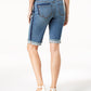 INC International Concepts Women's Contrast Trim Cuffed Denim Shorts Blue Size 8 Petite