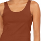 Style & Co Women's Cotton Tank Top Brown Size Large