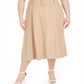 Alfani Women's Plus Belted Midi Skirt Brown Size 14W