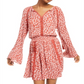 American Rag Junior's Animal Print Dress Orange Size XX-Small