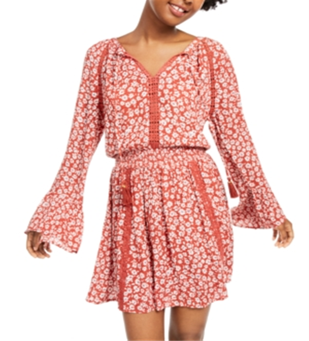 American Rag Junior's Animal Print Dress Orange Size XX-Small