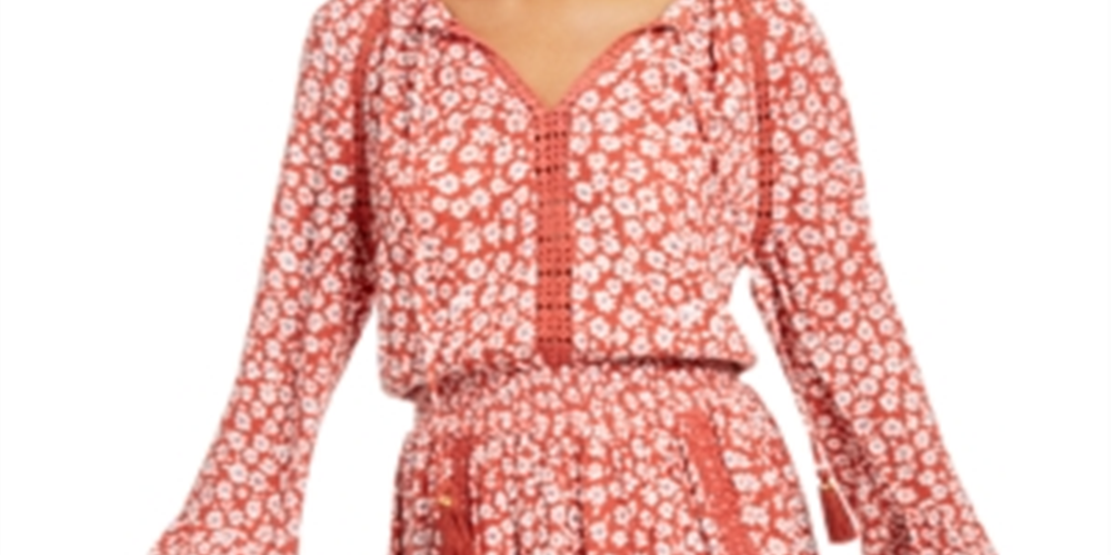 American Rag Junior's Animal Print Dress Orange Size XX-Small