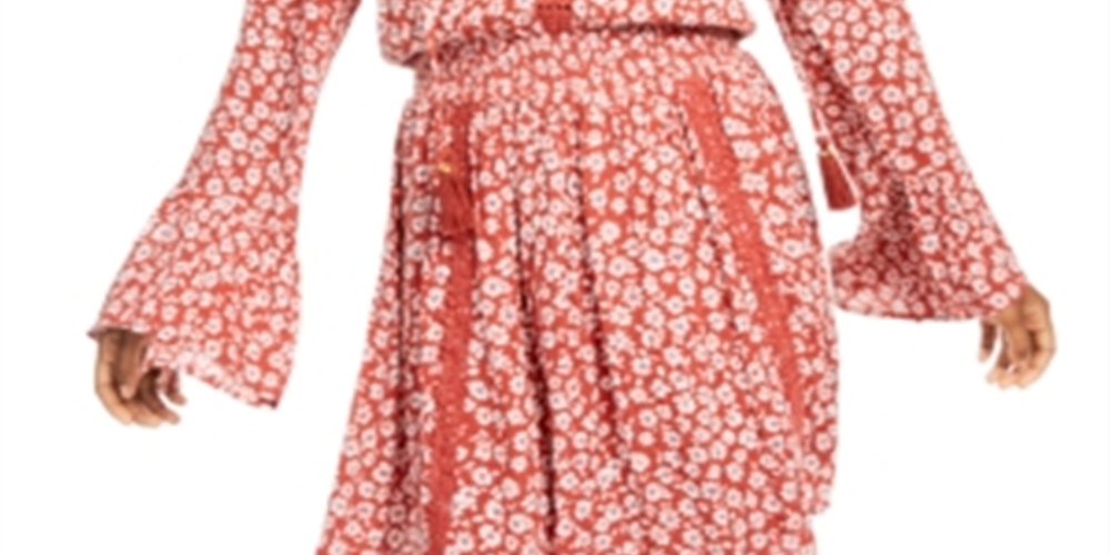 American Rag Junior's Animal Print Dress Orange Size XX-Small
