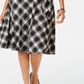 Charter Club Women's Plaid Fit & Flare Dress Black Size Petite XL