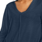 Style & Co Women's Seam Detail High Low Top Blue Size X-Small