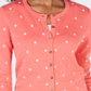 Charter Club Women's Printed Button Down Cardigan Pink Size X-Large