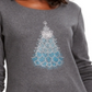 Karen Scott Women's Cotton Holiday-Print T-Shirt Charcoal Size X-Small