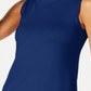 JM Collection Women's Sleeveless Mock Turtleneck Sweater Blue Size Medium