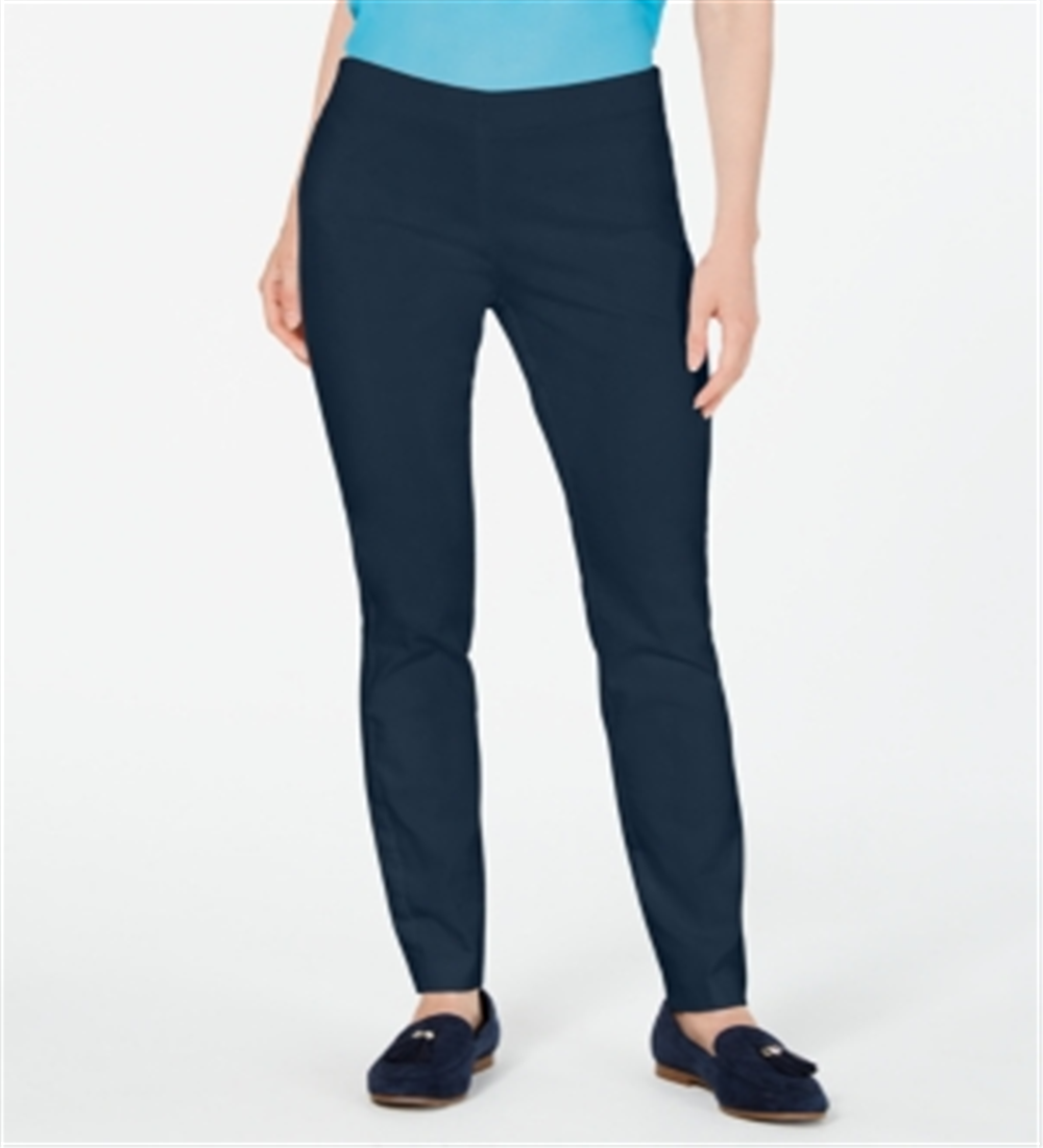 Charter Club Women's Chelsea Stretch Twill Skinny Pants Blue Size 4 Petite