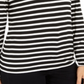 Style & Co Women's Striped Top Black Size Petite XL