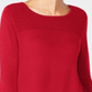Alfani Women's Ribbed Tunic Sweater Red Size X-Small